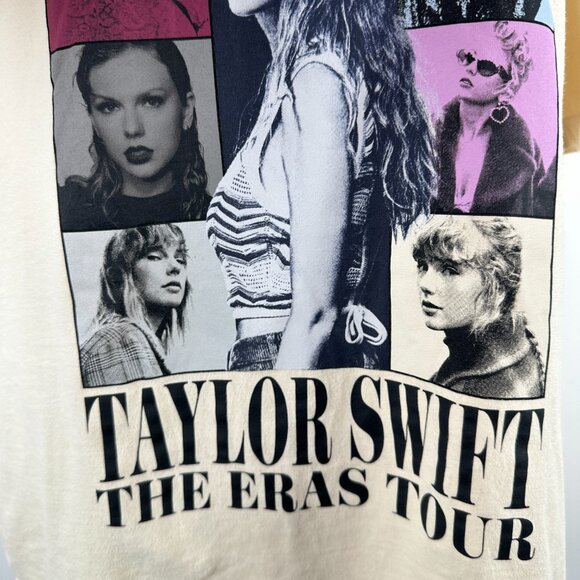 Taylor Swift The Eras Tour 100% Cotton Beige / Black T-Shirt Size XL - Picture 5 of 8